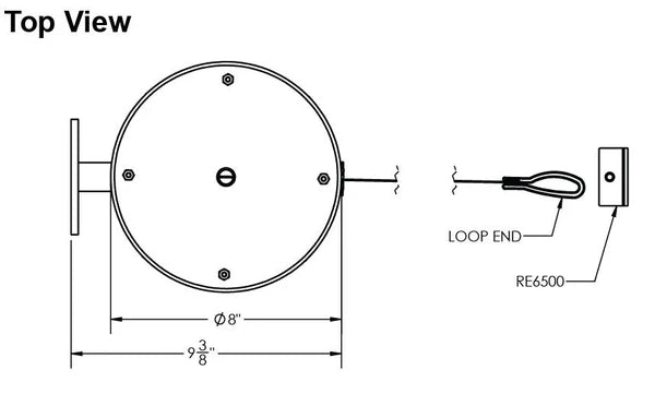 Visiontron Manual Retracta-Belt Wall Mount - 50' or 65' Belt
