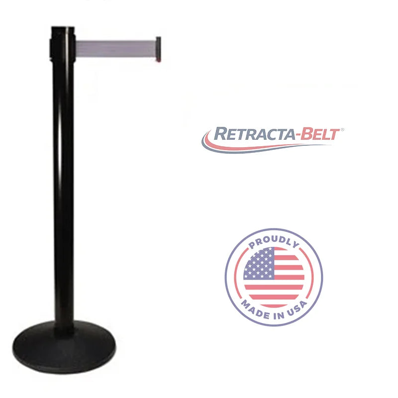Visiontron Premium Retracta-Belt Single Line Post - 10' Belt