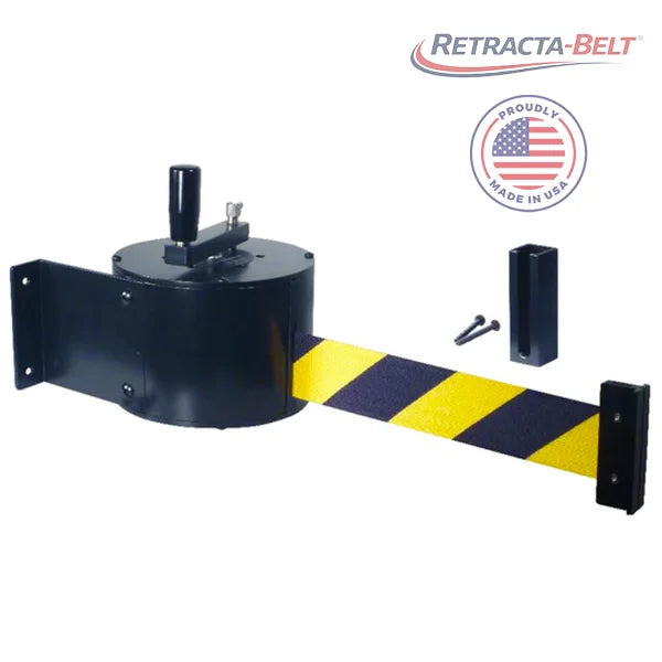 Visiontron Manual Retracta-Belt Wall Mount - 50' or 65' Belt