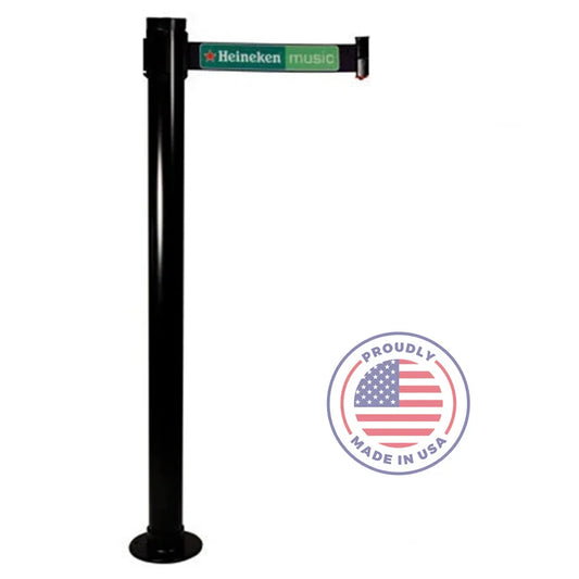 Visiontron Retracta-Belt Fixed Post - 10' Belt - Single Line